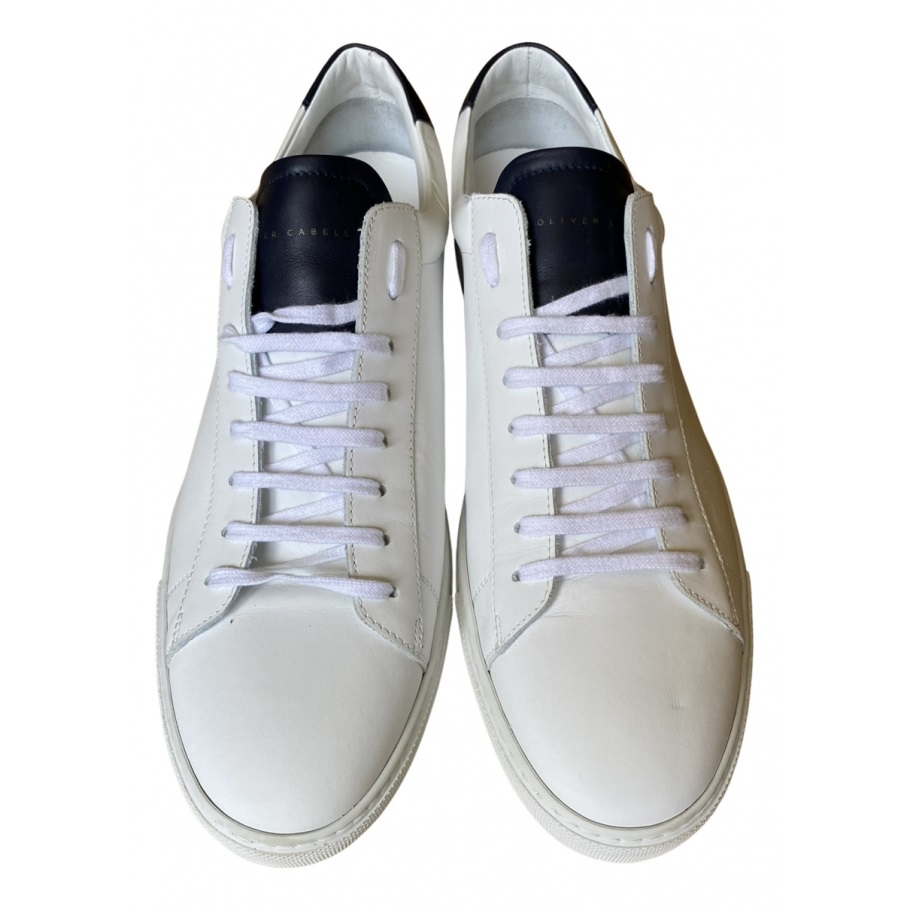 Leather Low Trainers White Leather Trendy Oliver Cabell [OLVSKU003 ...